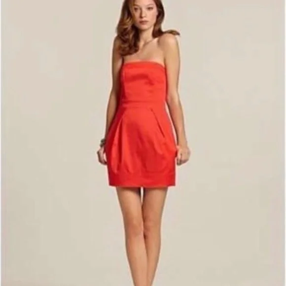 strapless open back dress Red Plaid Midi Dress - All Dresses main image 1
